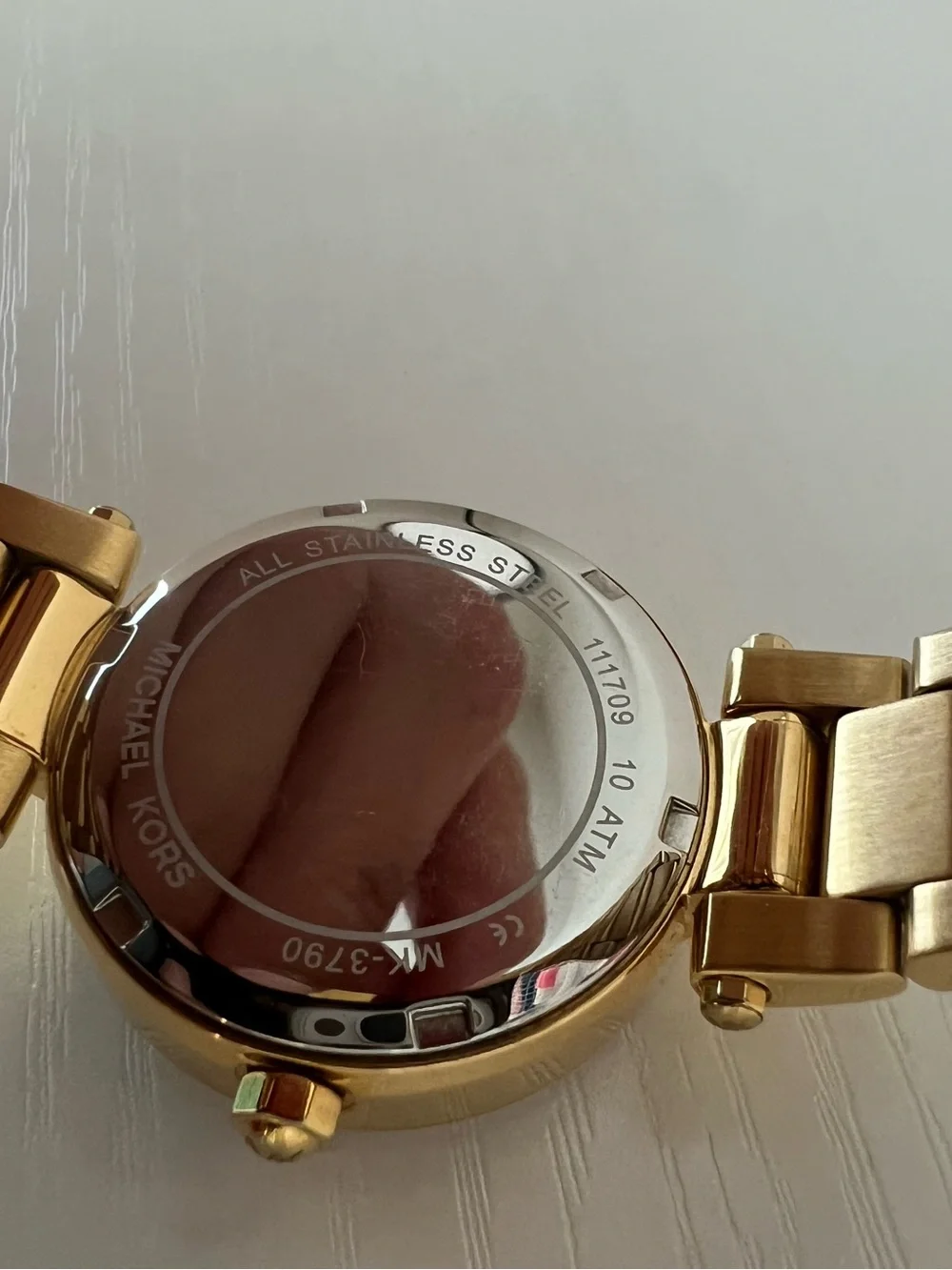 Michael Kors Mini Parker MK3790 Gold Black Crystal Watch 33mm